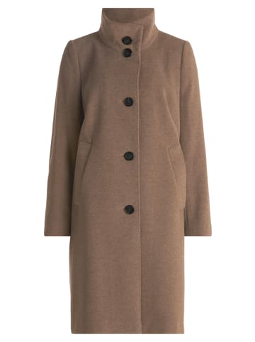 Betty Barclay Wollmantel mit Kragen in Taupe Melange