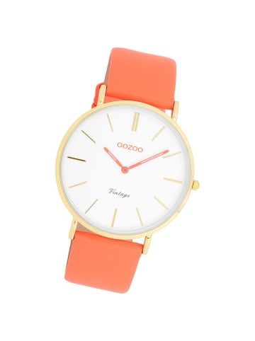 Oozoo Analog-Armbanduhr Oozoo Vintage Series orange groß (ca. 40mm)