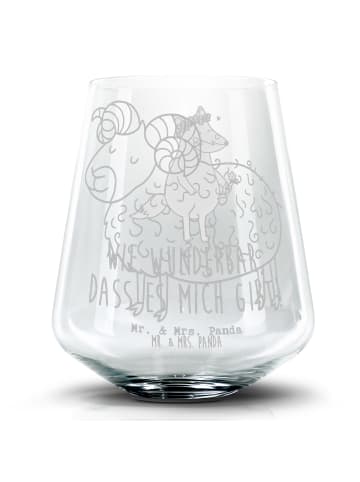 Mr. & Mrs. Panda Gin Glas Sternzeichen Widder ohne Spruch in Transparent