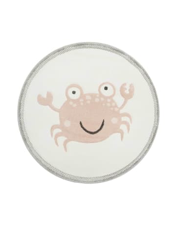ESPRIT Kinderteppich Crab in creme weiss rosa