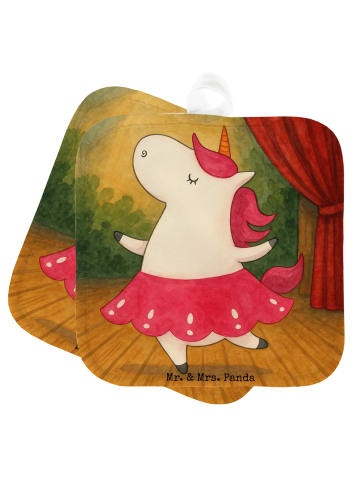 Mr. & Mrs. Panda Topflappen Einhorn Ballerina Design ohne Spruch in Weiß