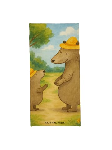 Mr. & Mrs. Panda Handtuch Bären mit Hut Design ohne Spruch in Weiß