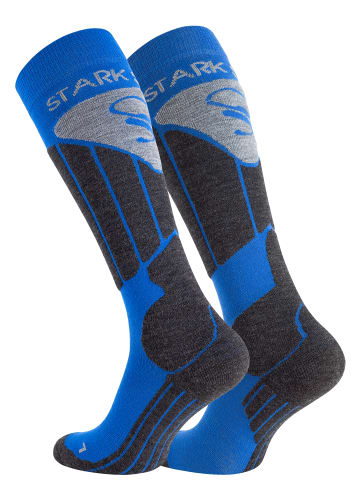 Stark Soul® Skisocken mit Polsterung Ski Strümpfe, lange Wintersportsocken in blau
