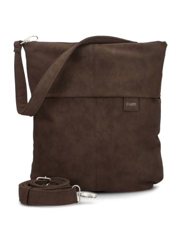 Zwei Mademoiselle M12 - Schultertasche 32 cm (cord-wood) in nubuk-espresso
