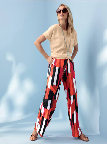 Heine Jersey-Hose in orange-marine-bedruckt