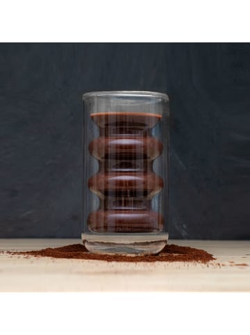 Intirilife Doppelwandiges Thermo Glas Isoliert Teeglas Kaffeeglas in 2x 260ml Transparent
