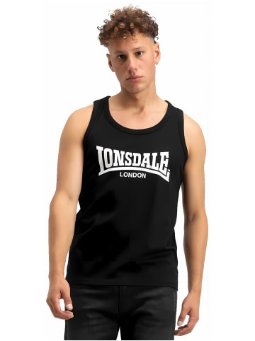 Lonsdale T-Shirt "Averham Singlet Normale Passform Doppelpack" in Schwarz