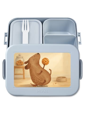 Mr. & Mrs. Panda MEPAL Bentobox Hund Keks Design ohne Spruch in Blau Pastell