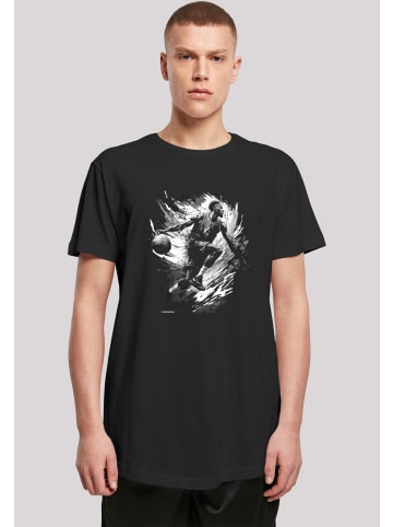 F4NT4STIC Long Cut T-Shirt Basketball Splash Sport LONG in schwarz