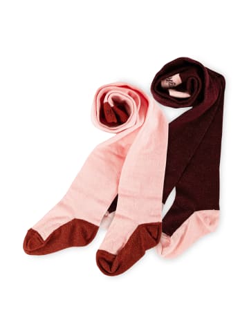 Sigikid Strumpfhosen 2er Set Autumn-Forest in rot/rosa