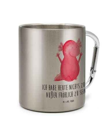 Mr. & Mrs. Panda Thermobecher Axolotl Hurra mit Spruch in Silber