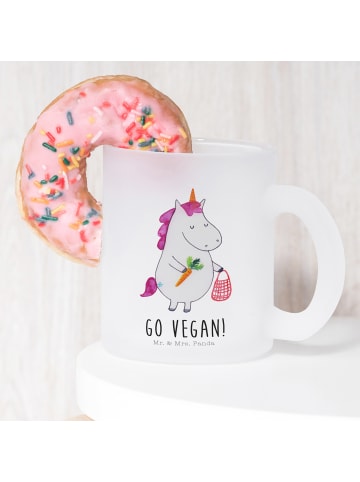 Mr. & Mrs. Panda Tee Tasse Einhorn Vegan mit Spruch in Transparent