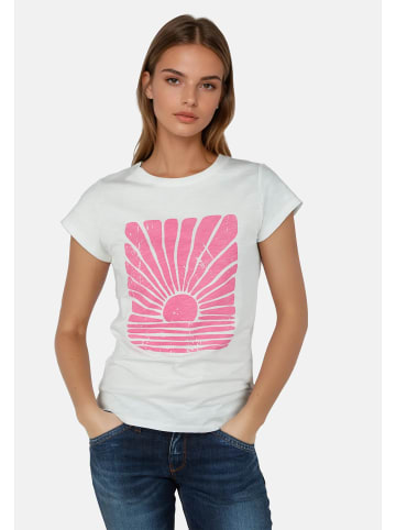 Salzhaut Rundhals T-Shirt für Damen in weiß