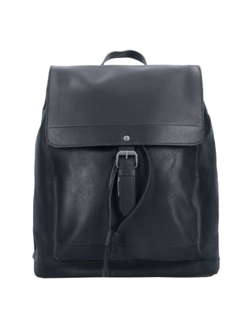 Leonhard Heyden Dakota Rucksack Leder 38 cm Laptopfach in schwarz