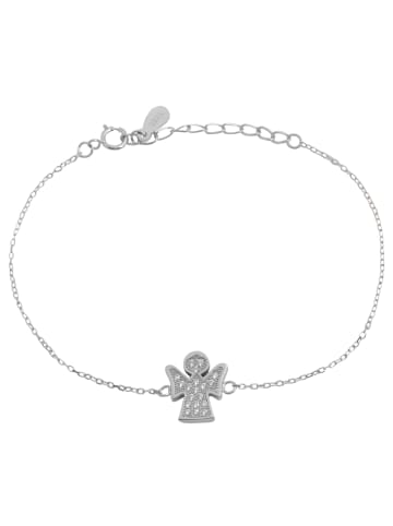 Adeliás Damen Armband Engel aus 925 Silber mit Zirkonia 19 cm in silber