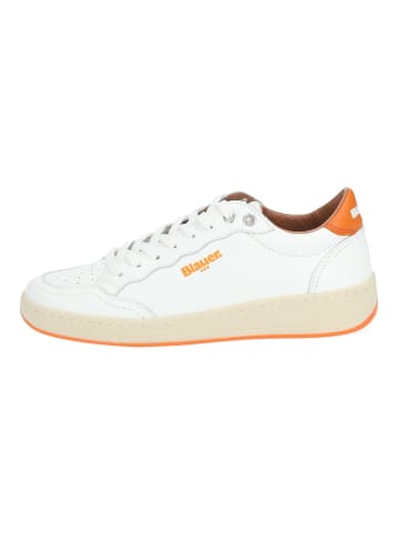 BLAUER USA Sneaker in Weiß/Orange