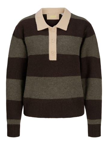 JJXX Gestricktes Polo in Seal Brown