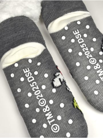 The Grinch The Grinch Hüttensocken Haussocken Kuschelsocken Wintersocken Socken in grau
