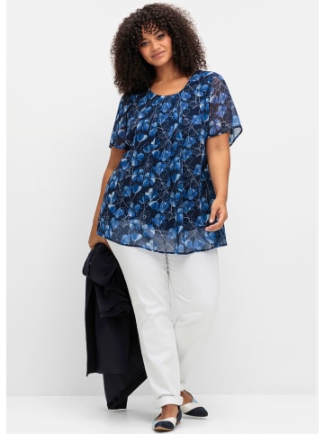 sheego Tunika in marine-gemustert