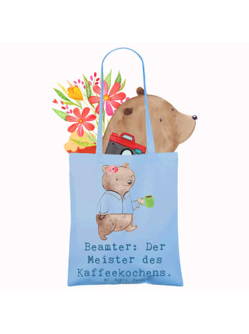 Mr. & Mrs. Panda Shopper Beamter Kaffeemeister mit Spruch in Sky Blue