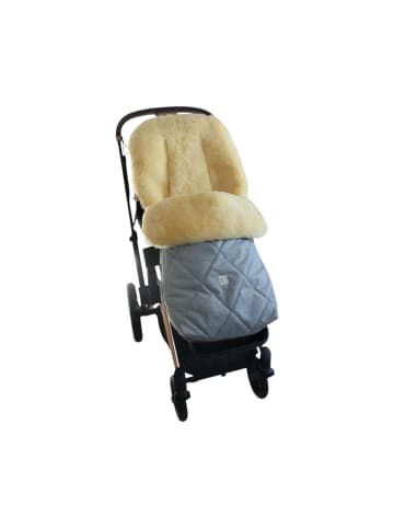 Kaiser Naturfellprodukte Lammfell - Kinderwagen Fußsack Coosy light grey melange