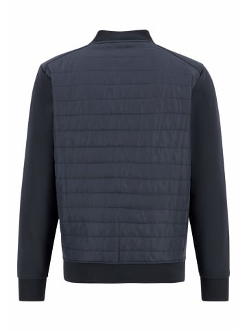 FYNCH-HATTON Hybrid-Cardigan mit College-Kragen in Navy