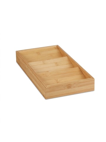 relaxdays Gewürzregal Schublade in Natur - (B)20 x (H)5 x (T)38 cm