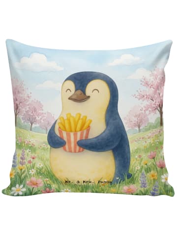 Mr. & Mrs. Panda Kissen Pinguin Frühling Pommes Design ohne Spruch in Weiß