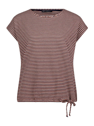 Betty Barclay Strukturshirt mit Tunnelzug in Dark Blue/Brown