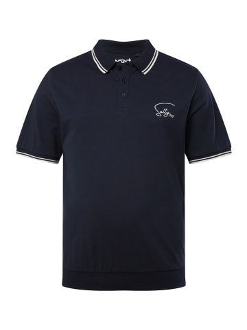 Men Plus Poloshirt in navy blau