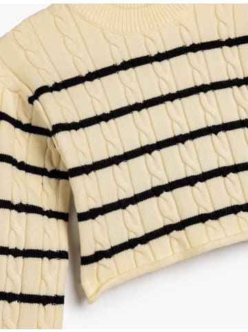 KOTON Sweater in Ekru Gestreift