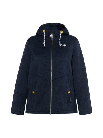 Schmuddelwedda Damen Strickfleecejacke in Marine Melange