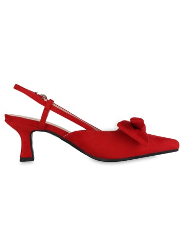 VAN HILL Slingpumps Samantha in Rot Velours