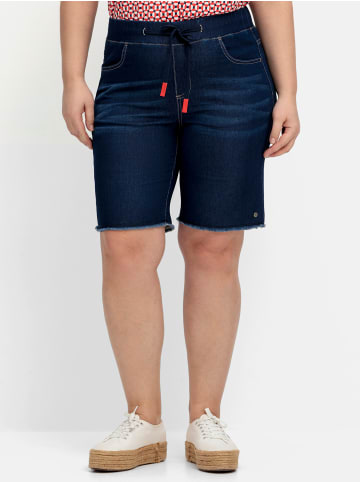sheego Bermudas in dark blue denim