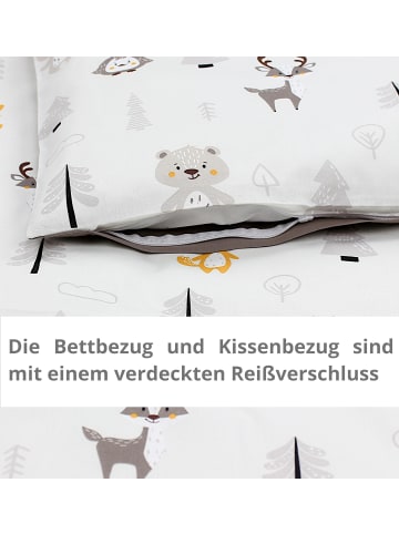 TupTam Kinder Bettwäsche 2-Teilig in grau/beige