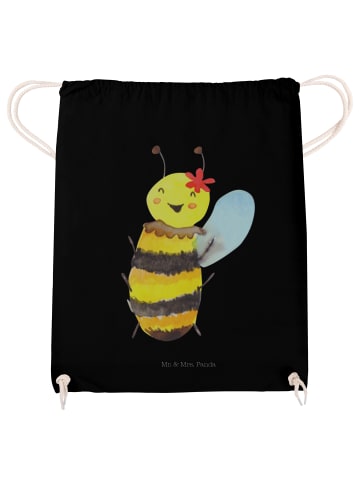 Mr. & Mrs. Panda Stofftasche Biene Happy ohne Spruch in Schwarz