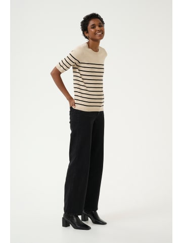 Kaffe Strickpullover KAlizza Regular fit in Feather Gray Mel./Black