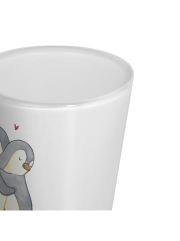Mr. & Mrs. Panda Schnapsglas Pinguine Kuscheln ohne Spruch in Transparent