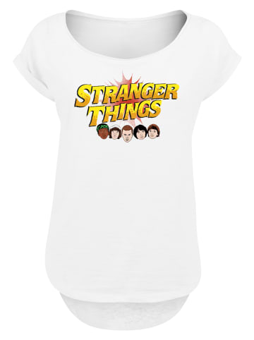 F4NT4STIC Long Cut T-Shirt Stranger Things Comic Heads Netflix TV Series in weiß