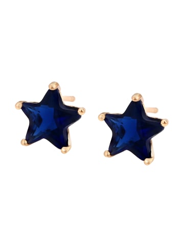 faina Women Earrings in Rose Gold Navy