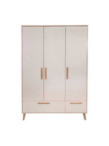 roba Kinderkleiderschrank Jil 3-türig mit 2 Schubladen & Massivholzgriffen