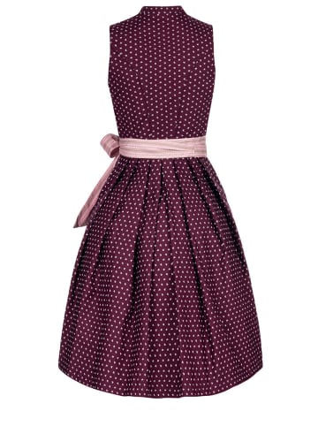 Nübler Dirndl midi Rita in Weinrot-Rosa