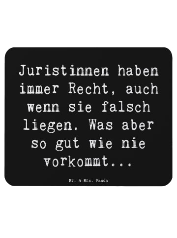 Mr. & Mrs. Panda Mousepad Spruch Juristin Recht mit Spruch in Schwarz