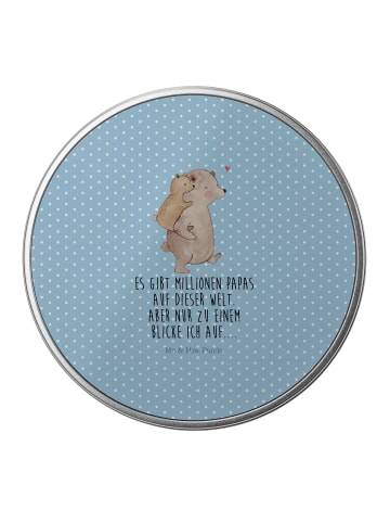 Mr. & Mrs. Panda Teedose Papa Bär mit Spruch in Blau Pastell