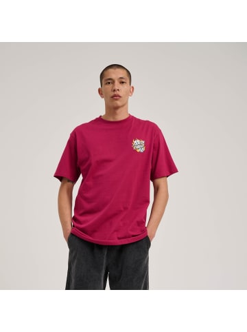 Santa Cruz T-Shirt "Flaming Dice Dot Chest T-Shirt" in Lila