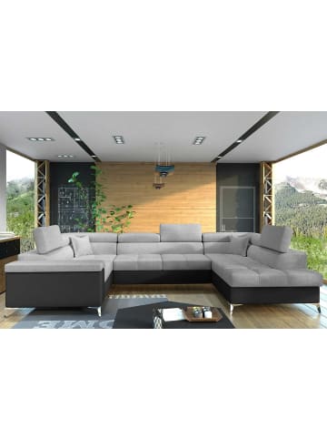 MF Design Tiya Recamiere Rechts in Grau -  (L) 342 x (B) 342 x (H) 88 cm