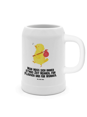 Mr. & Mrs. Panda Bierkrug Küken Wander mit Spruch in Weiß