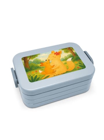 Mr. & Mrs. Panda Brotdose Fuchs Mama Design ohne Spruch in Blau Pastell