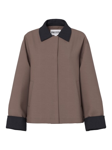 Pieces Leichte Jacke in Coffee Quartz