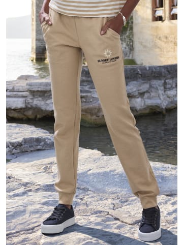 H.I.S Sweathose in camelfarben
